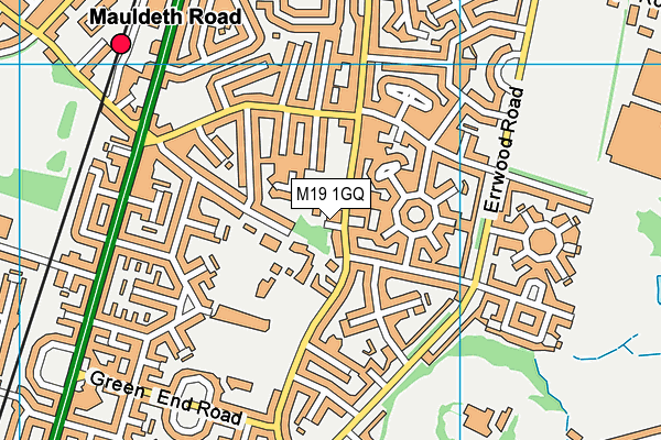 M19 1GQ map - OS VectorMap District (Ordnance Survey) M19 1GQ map - OS VectorMap District (Ordnance Survey)