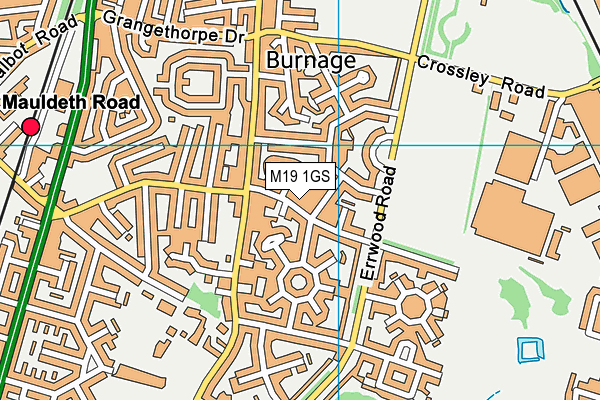 M19 1GS map - OS VectorMap District (Ordnance Survey) M19 1GS map - OS VectorMap District (Ordnance Survey)