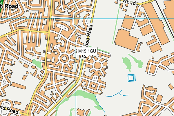 M19 1GU map - OS VectorMap District (Ordnance Survey)