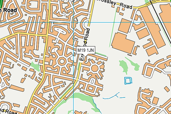 M19 1JN map - OS VectorMap District (Ordnance Survey) M19 1JN map - OS VectorMap District (Ordnance Survey)