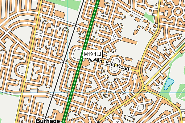 M19 1LJ map - OS VectorMap District (Ordnance Survey) M19 1LJ map - OS VectorMap District (Ordnance Survey)