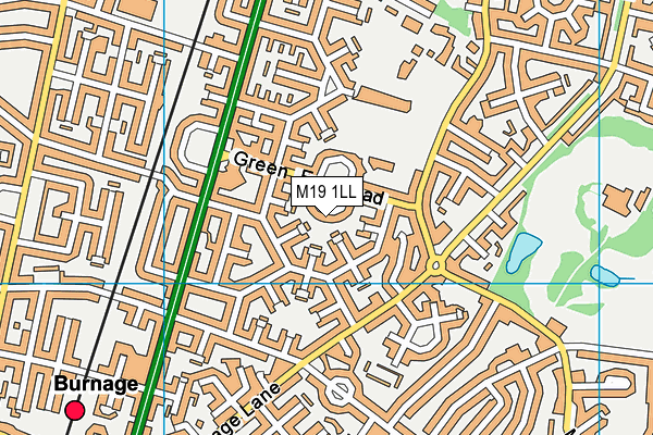 M19 1LL map - OS VectorMap District (Ordnance Survey) M19 1LL map - OS VectorMap District (Ordnance Survey)