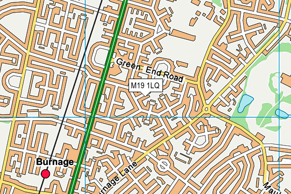 M19 1LQ map - OS VectorMap District (Ordnance Survey) M19 1LQ map - OS VectorMap District (Ordnance Survey)