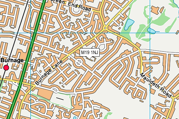 M19 1NJ map - OS VectorMap District (Ordnance Survey) M19 1NJ map - OS VectorMap District (Ordnance Survey)