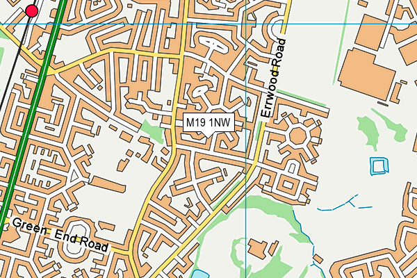 M19 1NW map - OS VectorMap District (Ordnance Survey) M19 1NW map - OS VectorMap District (Ordnance Survey)