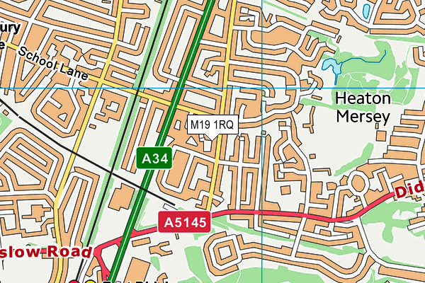 M19 1RQ map - OS VectorMap District (Ordnance Survey) M19 1RQ map - OS VectorMap District (Ordnance Survey)
