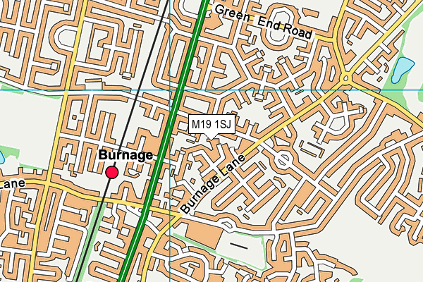M19 1SJ map - OS VectorMap District (Ordnance Survey) M19 1SJ map - OS VectorMap District (Ordnance Survey)