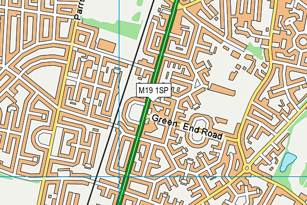 M19 1SP map - OS VectorMap District (Ordnance Survey) M19 1SP map - OS VectorMap District (Ordnance Survey)