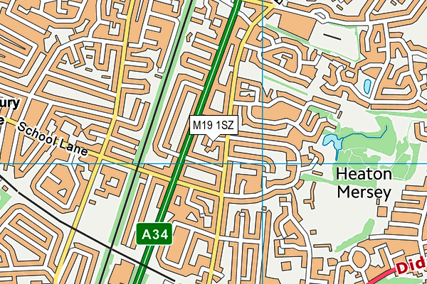 M19 1SZ map - OS VectorMap District (Ordnance Survey) M19 1SZ map - OS VectorMap District (Ordnance Survey)