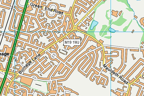 M19 1WJ map - OS VectorMap District (Ordnance Survey) M19 1WJ map - OS VectorMap District (Ordnance Survey)
