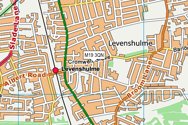 M19 3QN map - OS VectorMap District (Ordnance Survey)