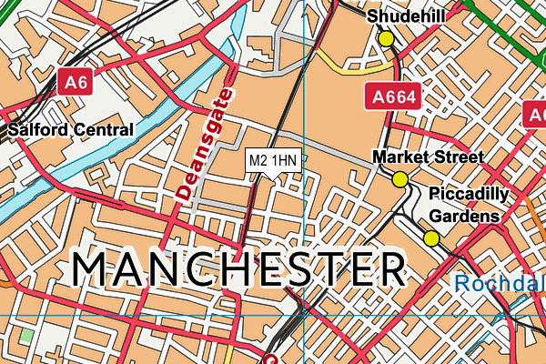 M2 1HN map - OS VectorMap District (Ordnance Survey)