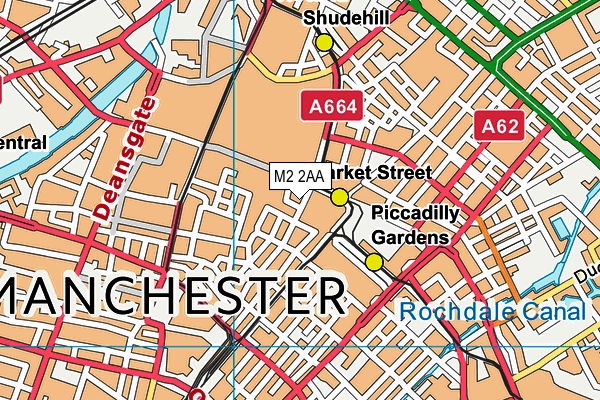 M2 2AA map - OS VectorMap District (Ordnance Survey)