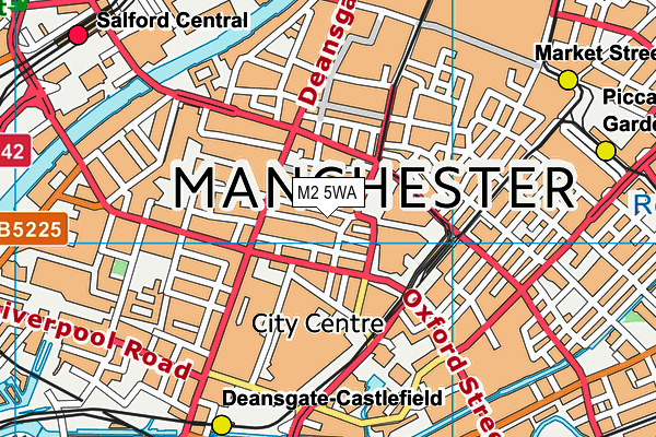 M2 5WA map - OS VectorMap District (Ordnance Survey) M2 5WA map - OS VectorMap District (Ordnance Survey)