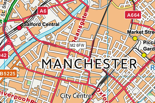 M2 6FW map - OS VectorMap District (Ordnance Survey) M2 6FW map - OS VectorMap District (Ordnance Survey)