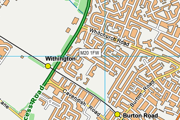M20 1FW map - OS VectorMap District (Ordnance Survey) M20 1FW map - OS VectorMap District (Ordnance Survey)