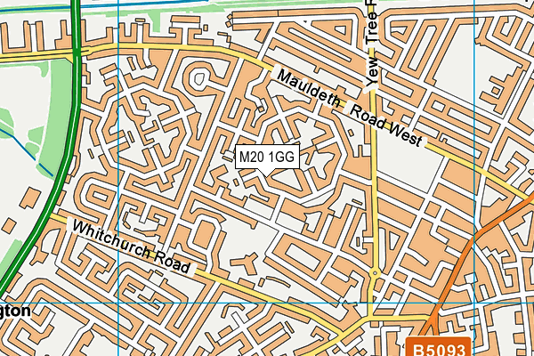 M20 1GG map - OS VectorMap District (Ordnance Survey) M20 1GG map - OS VectorMap District (Ordnance Survey)