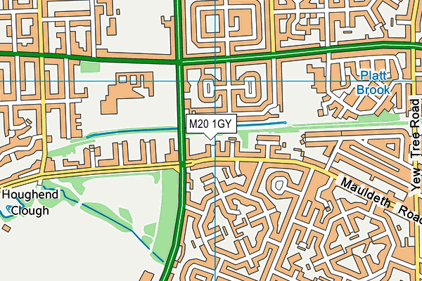 M20 1GY map - OS VectorMap District (Ordnance Survey) M20 1GY map - OS VectorMap District (Ordnance Survey)