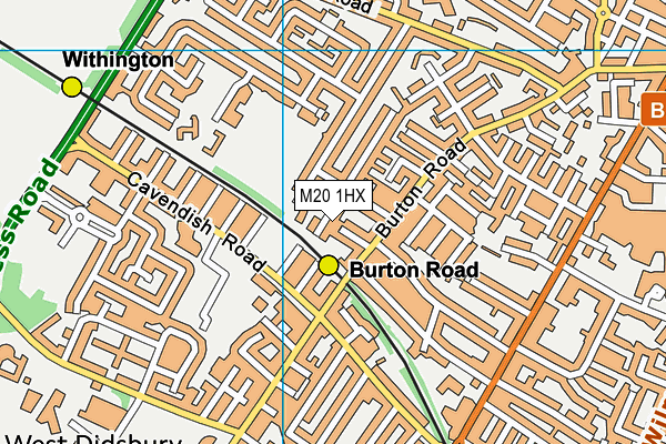 M20 1HX map - OS VectorMap District (Ordnance Survey) M20 1HX map - OS VectorMap District (Ordnance Survey)