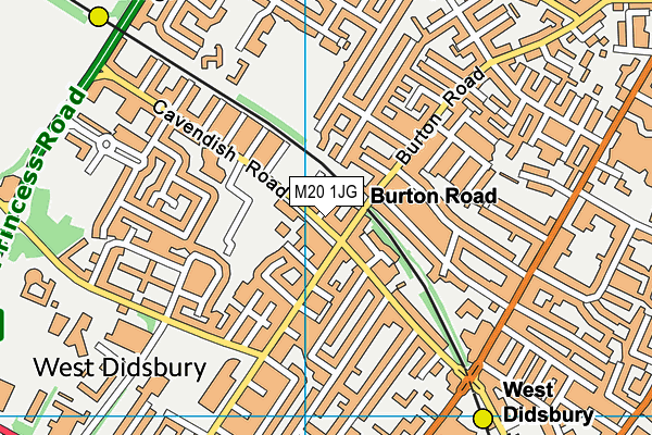 M20 1JG map - OS VectorMap District (Ordnance Survey) M20 1JG map - OS VectorMap District (Ordnance Survey)