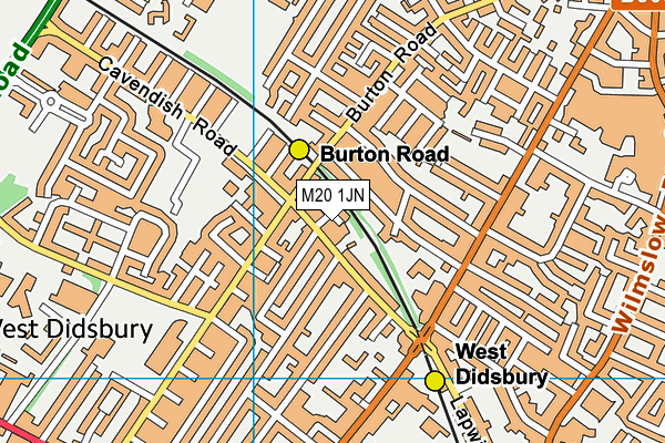 M20 1JN map - OS VectorMap District (Ordnance Survey) M20 1JN map - OS VectorMap District (Ordnance Survey)
