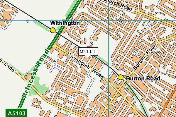 M20 1JT map - OS VectorMap District (Ordnance Survey) M20 1JT map - OS VectorMap District (Ordnance Survey)