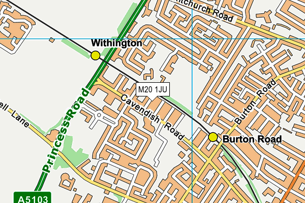 M20 1JU map - OS VectorMap District (Ordnance Survey) M20 1JU map - OS VectorMap District (Ordnance Survey)