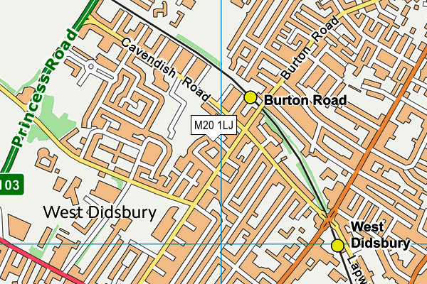 M20 1LJ map - OS VectorMap District (Ordnance Survey) M20 1LJ map - OS VectorMap District (Ordnance Survey)