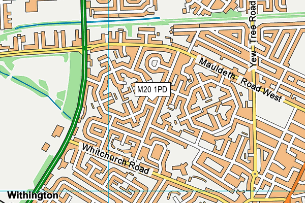 M20 1PD map - OS VectorMap District (Ordnance Survey) M20 1PD map - OS VectorMap District (Ordnance Survey)