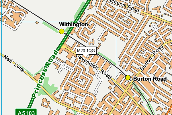 M20 1QG map - OS VectorMap District (Ordnance Survey) M20 1QG map - OS VectorMap District (Ordnance Survey)