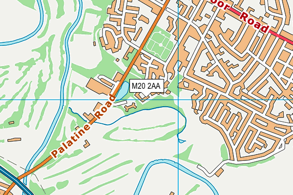 M20 2AA map - OS VectorMap District (Ordnance Survey) M20 2AA map - OS VectorMap District (Ordnance Survey)