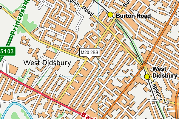 M20 2BB map - OS VectorMap District (Ordnance Survey) M20 2BB map - OS VectorMap District (Ordnance Survey)