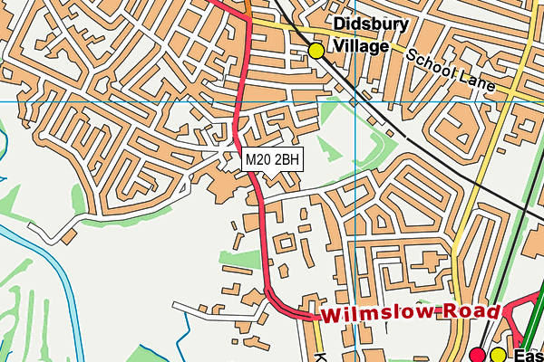M20 2BH map - OS VectorMap District (Ordnance Survey) M20 2BH map - OS VectorMap District (Ordnance Survey)