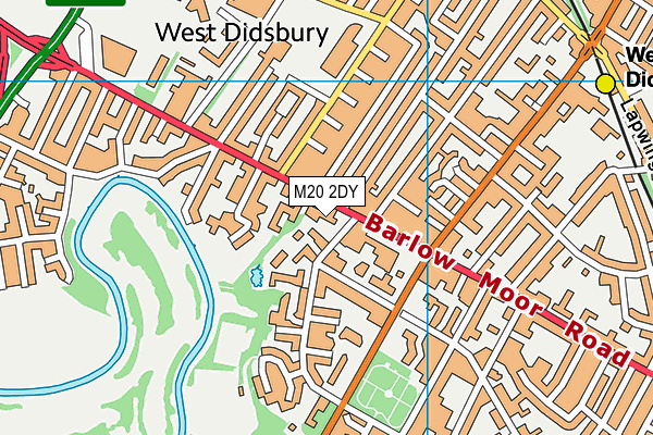M20 2DY map - OS VectorMap District (Ordnance Survey)