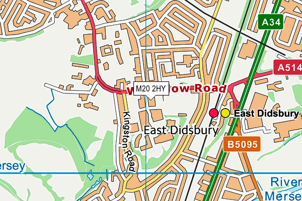 M20 2HY map - OS VectorMap District (Ordnance Survey) M20 2HY map - OS VectorMap District (Ordnance Survey)