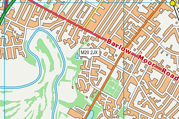 M20 2JX map - OS VectorMap District (Ordnance Survey)