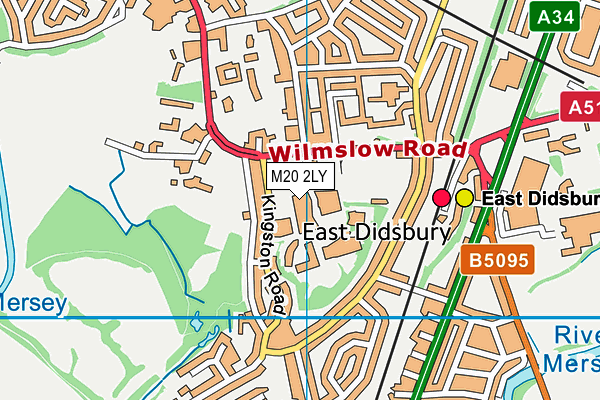 M20 2LY map - OS VectorMap District (Ordnance Survey) M20 2LY map - OS VectorMap District (Ordnance Survey)