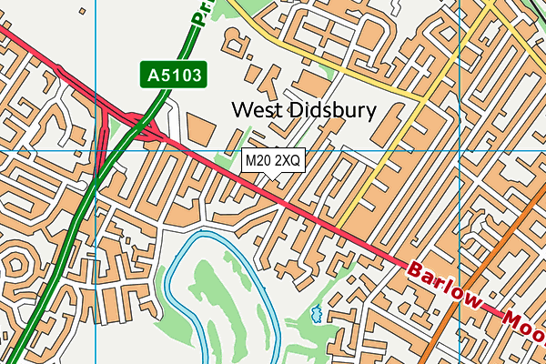 M20 2XQ map - OS VectorMap District (Ordnance Survey)