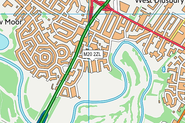 M20 2ZL map - OS VectorMap District (Ordnance Survey) M20 2ZL map - OS VectorMap District (Ordnance Survey)