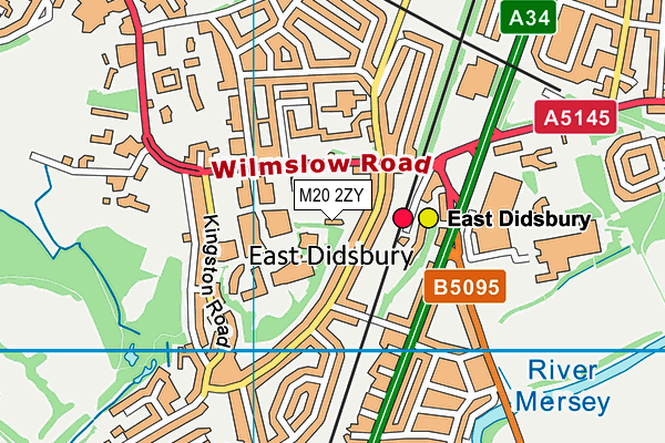 M20 2ZY map - OS VectorMap District (Ordnance Survey) M20 2ZY map - OS VectorMap District (Ordnance Survey)