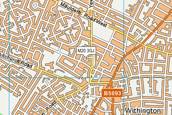 M20 3GJ map - OS VectorMap District (Ordnance Survey) M20 3GJ map - OS VectorMap District (Ordnance Survey)