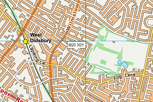 M20 3GY map - OS VectorMap District (Ordnance Survey) M20 3GY map - OS VectorMap District (Ordnance Survey)