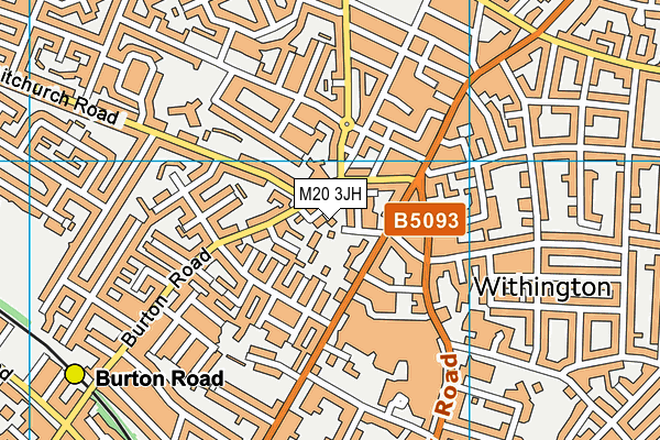 M20 3JH map - OS VectorMap District (Ordnance Survey) M20 3JH map - OS VectorMap District (Ordnance Survey)