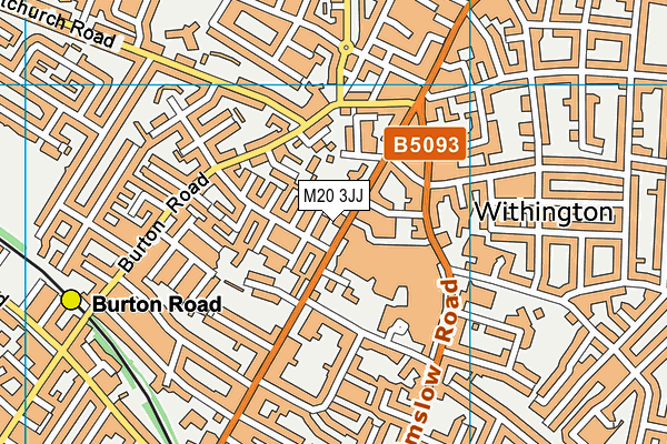 M20 3JJ map - OS VectorMap District (Ordnance Survey) M20 3JJ map - OS VectorMap District (Ordnance Survey)