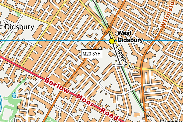 M20 3YH map - OS VectorMap District (Ordnance Survey)