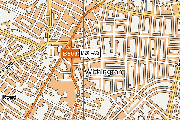 M20 4AQ map - OS VectorMap District (Ordnance Survey) M20 4AQ map - OS VectorMap District (Ordnance Survey)