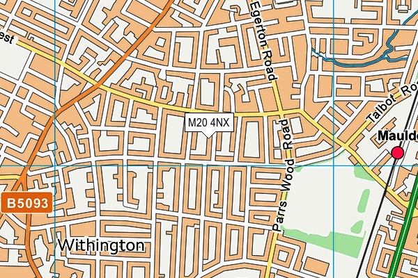 M20 4NX map - OS VectorMap District (Ordnance Survey) M20 4NX map - OS VectorMap District (Ordnance Survey)
