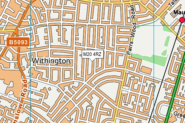 M20 4RZ map - OS VectorMap District (Ordnance Survey) M20 4RZ map - OS VectorMap District (Ordnance Survey)