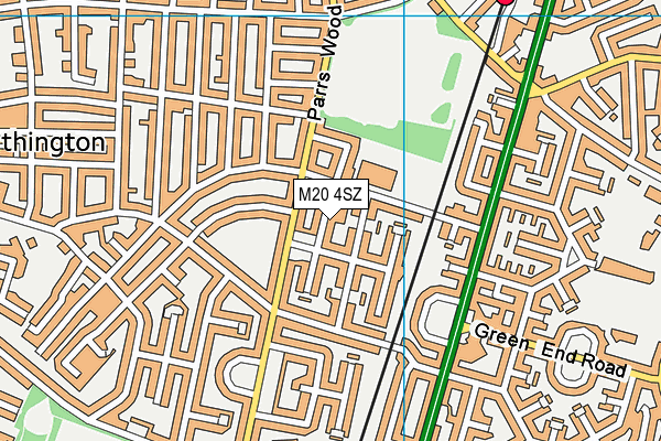M20 4SZ map - OS VectorMap District (Ordnance Survey) M20 4SZ map - OS VectorMap District (Ordnance Survey)
