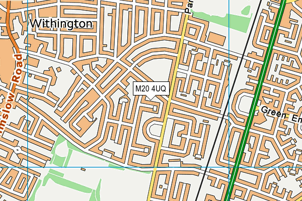 M20 4UQ map - OS VectorMap District (Ordnance Survey) M20 4UQ map - OS VectorMap District (Ordnance Survey)